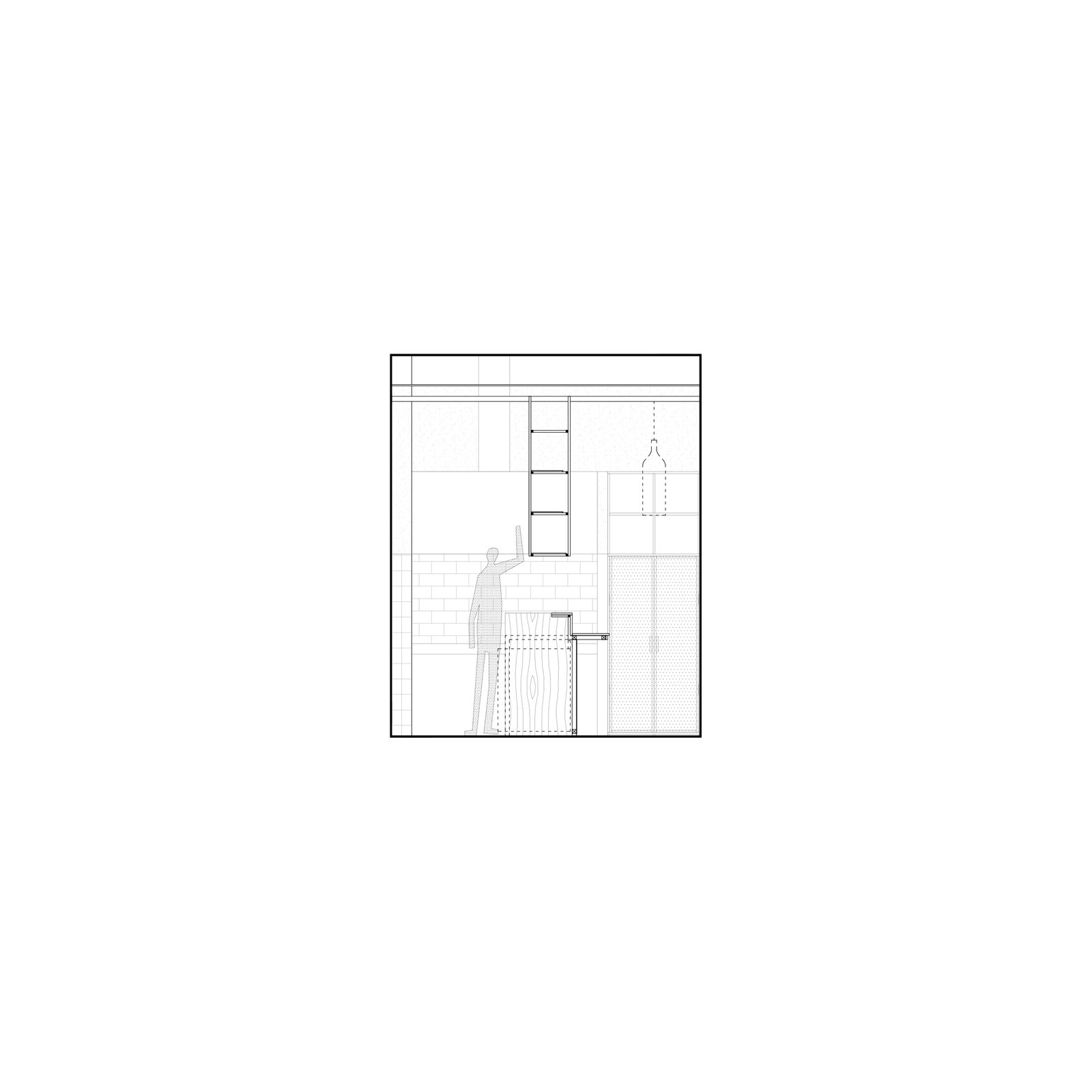 cozinha minimalista de instalação com pessoa — projeto Yakinilo, por Estudio YME, em Av. Dorrego 1551